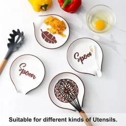 Ceramic Stable Spoon Rest, Extra Large Spoon Holder For Kitchen Counter/Counter Top/Stove Top, Dishwasher Safe, Modern White Farmhouse Kitchen Spoon Décor 14 Ceramic Stable Spoon Rest, Extra Large Spoon Holder For Kitchen Counter/Counter Top/Stove Top, Dishwasher Safe, Modern White Farmhouse Kitchen Spoon Décor -Peugeot Shop 51LuWaE6KbL