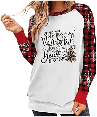 Crewneck Sweatshirts For Women Fall Plus Size Sweatshirts Long Sleeve Christmas Print Fashion Pullover Top Fall Clothes 5 Crewneck Sweatshirts For Women Fall Plus Size Sweatshirts Long Sleeve Christmas Print Fashion Pullover Top Fall Clothes - Image 5