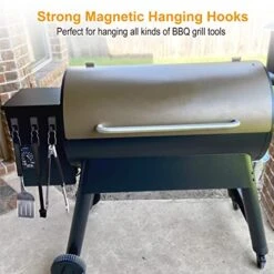 Magnetic Grill Hooks, Magnet Hooks For Grills, Rust Proof & Heavy Duty Outdoor Magnetic Hooks, Grills Magnetic Hooks For Barbecue Tool, Outdoor Hanging, Refrigerator, Grill, Kitchen, Black(3 Pack) -Peugeot Shop 51MBSwq4uCL