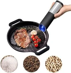 Gravity Electric Salt Or Pepper Grinder, Battery Operated Automatic Pepper Mill With LED Light, Adjustable Coarseness (Black-1 Pack) 19 Gravity Electric Salt Or Pepper Grinder, Battery Operated Automatic Pepper Mill With LED Light, Adjustable Coarseness (Black-1 Pack) -Peugeot Shop 51MBazeuANL. AC