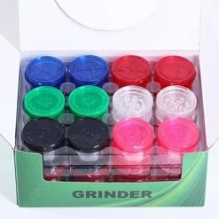 Plastic Herb Grinder Crusher 63 Mm 3 Layers Assorted Colors (24pcs) -Peugeot Shop 51MFMJl1A2S. AC