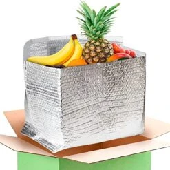 Foil Insulated Box Liners 12" X 12" X 5.5", Pack Of 5 Insulated Shipping Boxes For Frozen Food, Double-Layer Insulated Shipping Containers, Leakproof Cold Shipping Boxes For Frozen Fish, Meat