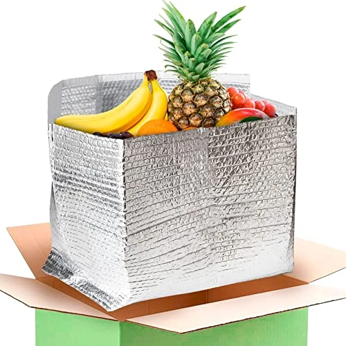 Foil Insulated Box Liners 12" X 12" X 5.5", Pack Of 5 Insulated Shipping Boxes For Frozen Food, Double-Layer Insulated Shipping Containers, Leakproof Cold Shipping Boxes For Frozen Fish, Meat 1 Foil Insulated Box Liners 12" X 12" X 5.5", Pack Of 5 Insulated Shipping Boxes For Frozen Food, Double-Layer Insulated Shipping Containers, Leakproof Cold Shipping Boxes For Frozen Fish, Meat