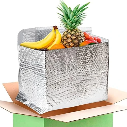 Foil Insulated Box Liners 12" X 12" X 5.5", Pack Of 25 Silver Insulated Shipping Boxes For Frozen Food, Odorless Insulated Shipping Containers, Leakproof Cold Shipping Boxes For Frozen Fish, Meat 9 Foil Insulated Box Liners 12" X 12" X 5.5", Pack Of 25 Silver Insulated Shipping Boxes For Frozen Food, Odorless Insulated Shipping Containers, Leakproof Cold Shipping Boxes For Frozen Fish, Meat - Image 9