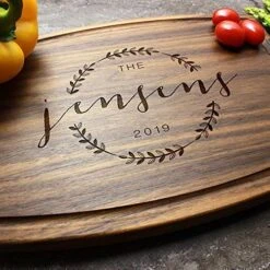 Personalized Cutting Board, Handmade Cutting Board - Personalized Gifts - Wedding Gifts For The Couple, Christmas Gifts, Gift For Parents, Anniversary Gift (6. #4 Couple Romantic Heart Design) -Peugeot Shop 51MNue4e2FL