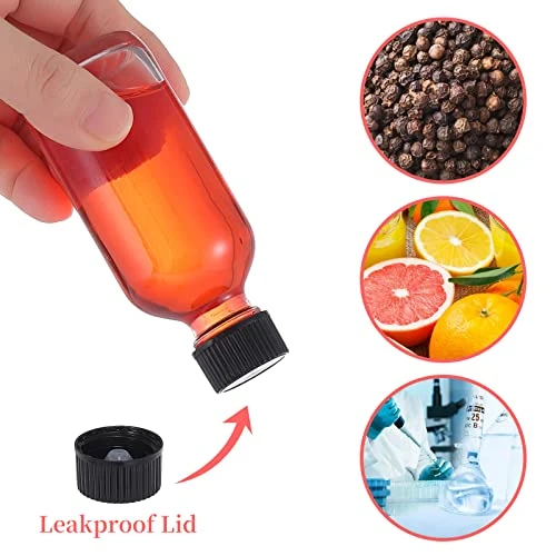 72pcs 2oz Small Clear Glass Bottles For Liquids With Lids Round Boston Travel Jar For Vanilla Hot Sauce Juice Whiskey With 72 Labels,5 Funnels,5 Droppers,1 Brush ,1 Chalk Marker 3 72pcs 2oz Small Clear Glass Bottles For Liquids With Lids Round Boston Travel Jar For Vanilla Hot Sauce Juice Whiskey With 72 Labels,5 Funnels,5 Droppers,1 Brush ,1 Chalk Marker - Image 3