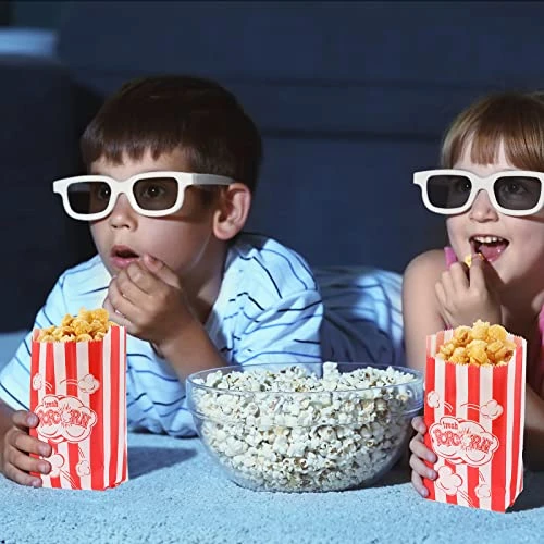 300 Pieces Paper Popcorn Bags 1 Oz Nostalgic Red And White Striped Individual Popcorn Box Containers Disposable Popcorn Holder For Business Home Carnival Movie Party Supplies 4 300 Pieces Paper Popcorn Bags 1 Oz Nostalgic Red And White Striped Individual Popcorn Box Containers Disposable Popcorn Holder For Business Home Carnival Movie Party Supplies - Image 4
