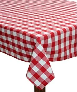Ountryside Classic Gingham Buffalo Check Plaid Tablecloth- Premium Cotton- Halloween Harvest Autumn Fall Thanksgiving Holiday Christmas Xmas Dining Celebration Festive Party - 60x102 Red -Peugeot Shop 51MWKtXPF6L. AC 1