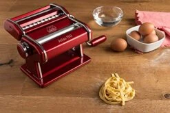 Marcato Atlas 150 Machine, Made In Italy, Red, Includes Pasta Cutter, Hand Crank, And Instructions -Peugeot Shop 51MYbUx6zJL