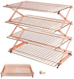 Geesta 2/3/4-Tier Upgraded Collapsible Cooling Rack With Adjustable 3 Setting Design Stackable Roasting Cooking Drying Wire Cooling Rack For Cookies Baking Gifts For Women 14 Geesta 2/3/4-Tier Upgraded Collapsible Cooling Rack With Adjustable 3 Setting Design Stackable Roasting Cooking Drying Wire Cooling Rack For Cookies Baking Gifts For Women -Peugeot Shop 51Mf P9brL. AC