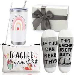 Est Teacher Appreciation Gifts,20 OZ Insulated Tumbler For Women Teacher Gifts,Unique Gifts Ideas For Students - Funny Socks Thank You Basket Box For New Teachers,Personalized Teachers Day Gifts -Peugeot Shop 51Mip0XFBYL. AC