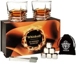 𝗕𝗘𝗦𝗧 𝗚𝗜𝗙𝗧: Whiskey Rocks Glasses Gift Set - Heavy Base Crystal Glass For Scotch Bourbon Drinker - Whisky Chilling Stones In Wooden Gift Box - Burbon Gift Set For Men Idea -Peugeot Shop 51MuDf6xcHL. AC 1