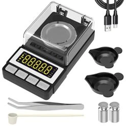 Illigram Scale 50g / 0.001g, Reloading Scale With 2X 20g Calibration Weight, High Precision Jewelry Scale With Large LCD Display, MG Scale For Gold Medicine Powder, Battery Included