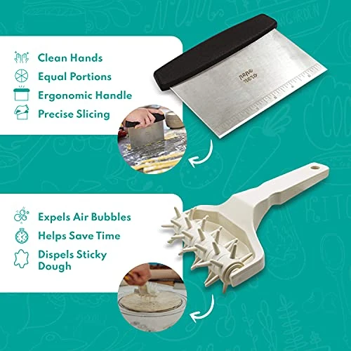 Adjustable Wood Rolling Pin Set – Rolling Pin With Thickness Rings – Cookie Rolling Pin - Pastry Cutter- Pasta Pizza Dough Fondant Roller – Best Rolling Pin - Baking Supplies - Dough Cutter 3 Adjustable Wood Rolling Pin Set – Rolling Pin With Thickness Rings – Cookie Rolling Pin - Pastry Cutter- Pasta Pizza Dough Fondant Roller – Best Rolling Pin - Baking Supplies - Dough Cutter - Image 3