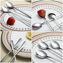 Long Handle Spoon, Coffee Stirrers, Premium Stainless Steel Coffee Spoons, Ice Tea Spoons, Ice Cream Spoon, Cocktail Stirring Spoons, Tea Spoons, Set Of 8 (Silver) 14 Long Handle Spoon, Coffee Stirrers, Premium Stainless Steel Coffee Spoons, Ice Tea Spoons, Ice Cream Spoon, Cocktail Stirring Spoons, Tea Spoons, Set Of 8 (Silver) -Peugeot Shop 51NB5yONCoL