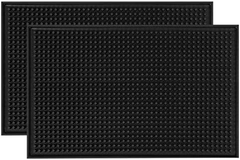 | Black Bar Mats Set Of 2 (12x6 Inches) | Drying, Durable And Stylish Spill Mats For Bars, Restaurants, Coffee Shops, Bar Mats For Countertop And Table Top, Non-Spill & Non-Toxic Mats 7 | Black Bar Mats Set Of 2 (12x6 Inches) | Drying, Durable And Stylish Spill Mats For Bars, Restaurants, Coffee Shops, Bar Mats For Countertop And Table Top, Non-Spill & Non-Toxic Mats - Image 7