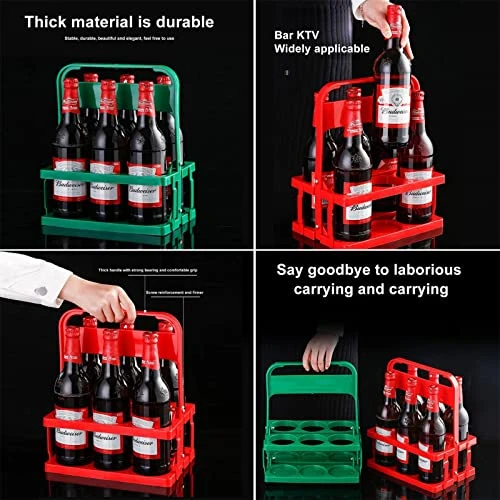 CASCAB Plastic Beer Portable Folding Basket Basket Foldable 6-Pack Beer Bottle Caddy Bucket Holder For Daily Use,C 1 CASCAB Plastic Beer Portable Folding Basket Basket Foldable 6-Pack Beer Bottle Caddy Bucket Holder For Daily Use,C