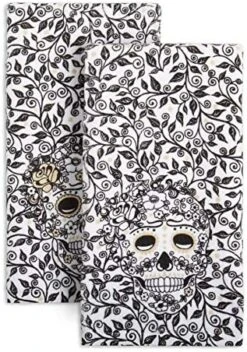 Fiesta Skull & Vine Kitchen Towel Set, Multi, 2 Piece -Peugeot Shop 51NQOFdEpaL. AC
