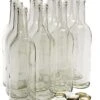 HOZQ8-936 W5 Wine Bottles, Bordeaux Liquor Bottles, Clear Wine Bottles, 750 Ml Empty Bottles, Empty Bottles For Drinks, Clear/Flint Bordeaux Wine Bottles, 12 Per Case