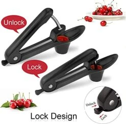 Cherry Pitter, Olive Pitter Tool, Cherry Pitter Tool Remover, Fruit Pit Core Remover With Space-Saving Lock Design For Make Fresh Cherry Dishes And Cocktail Cherries -Peugeot Shop 51NVdv2cLpS