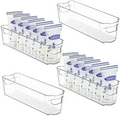 HOOJO Refrigerator Organizer Bins - 8pcs Clear Plastic Bins For Fridge, Freezer, Kitchen Cabinet, Pantry Organization And Storage, BPA Free Fridge Organizer, 12.5" Long -Peugeot Shop 51NYNbiLwS. AC