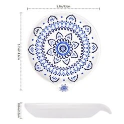 Blue Spoon Rest, Ceramic Spoon Holder For Stove Top, Kitchen, Countertop【SET OF TWO】 -Peugeot Shop 51Nb4iHg0HL