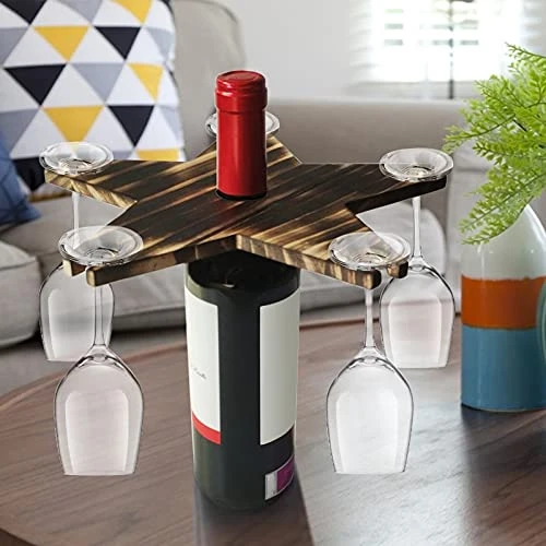 Holder And Glass Rack Bottle Wood Holiday Holder Wooden Wine Outdoor Wine Wine Housekeeping & Organizers Blanket Plastic Storage Bags 5 Holder And Glass Rack Bottle Wood Holiday Holder Wooden Wine Outdoor Wine Wine Housekeeping & Organizers Blanket Plastic Storage Bags - Image 5