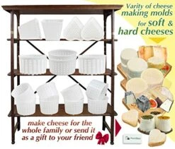 16 Pcs Cheesemaking Kit №3 Butter Punched Сheese Mold Press Strainer Cheese Tofu Press Mold Cheese Making Kit -Peugeot Shop 51NoPQftk7L