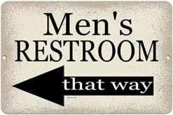 Mens Bathroom Sign 8x12 Metal Sign Home Decor Arrow To The Left Wedding Decor Restaurant Sign Pool Sign -Peugeot Shop 51NtV qry5L. AC 1