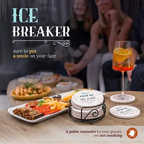 Funny Drink Coasters - Home Decor Gifts Housewarming Gift, House Decor Coasters For Coffee Table Decor, House Warming Gifts New Home Couple, Decorations For Living Room Decor New Home Gift For Home 2 Funny Drink Coasters - Home Decor Gifts Housewarming Gift, House Decor Coasters For Coffee Table Decor, House Warming Gifts New Home Couple, Decorations For Living Room Decor New Home Gift For Home - Image 2