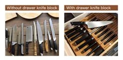 In-Drawer Bamboo Knife Block, Drawer Knife Set Storage, Knife Organizer And Holder With Slots For 16 Knives And 1 Sharpening Steel (Not Included)-Kitchen Drawer, Counter Top 7 In-Drawer Bamboo Knife Block, Drawer Knife Set Storage, Knife Organizer And Holder With Slots For 16 Knives And 1 Sharpening Steel (Not Included)-Kitchen Drawer, Counter Top -Peugeot Shop 51Nvq20rU7L