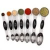 Magnetic Measuring Spoons Set Of 7 Stainless Steel Metal Double Sided Teaspoon Tablespoon For Dry And Liquid Ingredients