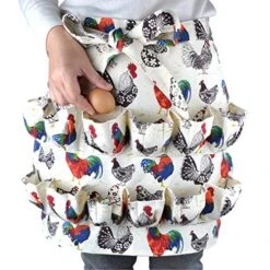 Eggs Collecting Gathering Holding Apron For Chicken Hense Duck Goose Eggs Housewife Farmhouse Kitchen Home Workwear (Adult-Unisex)