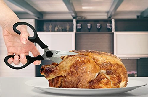 Kitchen Scissors With Magnetic Holder & Tea Infuser - Ultra Sharp Strong Durable - 100% Rust Proof - Soft Grip 4 Kitchen Scissors With Magnetic Holder & Tea Infuser - Ultra Sharp Strong Durable - 100% Rust Proof - Soft Grip - Image 4