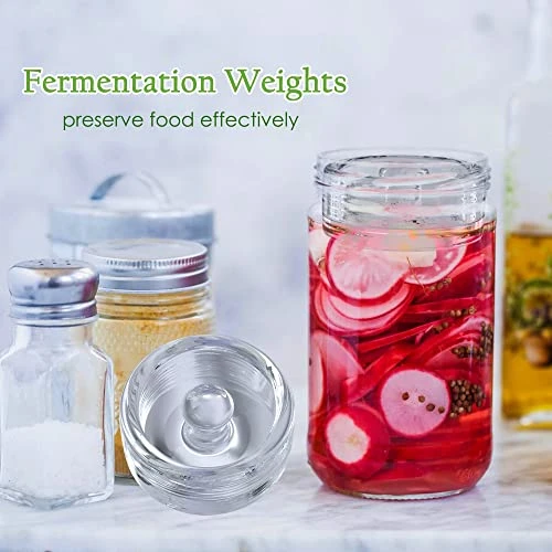 Of Plenty Fermentation Weights - NonSlip Grip Handle - For Fermenting Sauerkraut, Pickles, Kimchi In Wide Mouth Mason Jars - Lead/Cadmium Free - (Set Of 4) 4 Of Plenty Fermentation Weights - NonSlip Grip Handle - For Fermenting Sauerkraut, Pickles, Kimchi In Wide Mouth Mason Jars - Lead/Cadmium Free - (Set Of 4) - Image 4