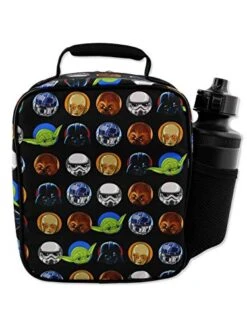 Disney Star Wars Boy's Girl's Adult's Soft Insulated School Lunch Box (One Size, Black)