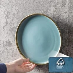 Plate Hangers For The Wall 20 Pack Wall Plate Hangers Vertical Plate Holders Display Holder Adhesive Picture Hanger For Decorative Plates, Wall Decoration -Peugeot Shop 51OZJsgL2IL