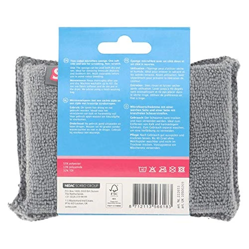 Microfibre Sponge, Ys/m, Grey 2 Microfibre Sponge, Ys/m, Grey - Image 2