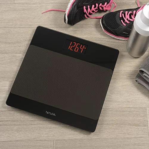 Taylor Glass Digital Bathroom Scale With Sure-Foot Slip Resistant Mat 2 Taylor Glass Digital Bathroom Scale With Sure-Foot Slip Resistant Mat - Image 2