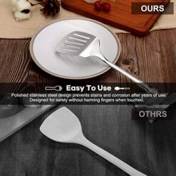 High-grade Stainless Steel Slotted Spatula,Cooking Slotted Turner For Kitchen 1-Pcs (13.5 Inch) -Peugeot Shop 51OeM20IWLL