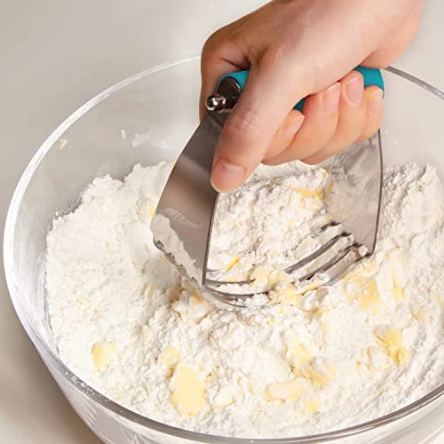 ® Pastry Blender Cutter,Stainless Steel Dough Masher For Butter, Biscuit,Baking, Kneading,Dough, Flakier And Fluffier Pie Crusts, Almond - Hand Kitchen Tool (1 Pack, Turquoise) 6 ® Pastry Blender Cutter,Stainless Steel Dough Masher For Butter, Biscuit,Baking, Kneading,Dough, Flakier And Fluffier Pie Crusts, Almond - Hand Kitchen Tool (1 Pack, Turquoise) - Image 6