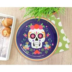Ay Of The Dead Party Supplies Dia De Los Muertos Skull Plates (9 In, 80 Pack) -Peugeot Shop 51OkXUdnd3L