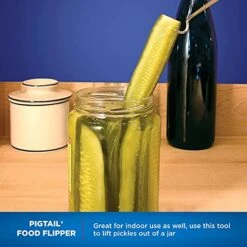 1324 12” PigTail Food Flipper, Blister Pack - ABS Handle, PigTail Flipper, Meat Hook For Grilling, Wood/Stainless, 201310 12 1324 12” PigTail Food Flipper, Blister Pack - ABS Handle, PigTail Flipper, Meat Hook For Grilling, Wood/Stainless, 201310 -Peugeot Shop 51OpWQrDQoS