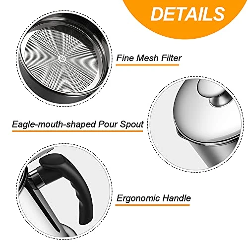 Oil Strainer Pot Grease Can 1.2 L Capacity Stainless Steel Oil Storage Container With Strainer For Kitchen Dust-proof Lid Non-slip Plate Storing Cooking Grease And Frying Oil (Silver) 2 Oil Strainer Pot Grease Can 1.2 L Capacity Stainless Steel Oil Storage Container With Strainer For Kitchen Dust-proof Lid Non-slip Plate Storing Cooking Grease And Frying Oil (Silver) - Image 2