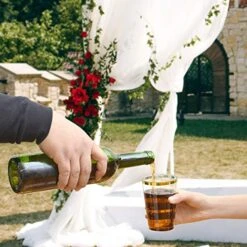 100 PACK Gold Plastic Cups,12 Oz Clear Plastic Cups Tumblers, Elegant Gold Rimmed Plastic Cups, Disposable Cups With Gold Rim Perfect For Wedding,Thanksgiving Day, Christmas, Halloween Party Cups -Peugeot Shop 51PAeTFtGdL