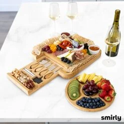 Charcuterie Boards Gift Set: Large Charcuterie Board Set, Bamboo Cheese Board Set - Unique Mothers Day Gifts For Mom - House Warming Gifts New Home, Wedding Gifts For Couple, Bridal Shower Gift -Peugeot Shop 51PBuWm5J5L