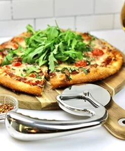 Pizza Cutter Wheel By Midnight Slice - Stainless Steel Food Slicer For Pizzas And More With Ergonomic Handle And Sharp Cutting Surface For Clean Cuts -Peugeot Shop 51PDxnWp16L