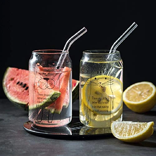 Glass Smoothie Straws, Reusable Clear Bent 9 In X 10 Mm Drinking Straws, Set Of 4 With Cleaning Brush 4 Glass Smoothie Straws, Reusable Clear Bent 9 In X 10 Mm Drinking Straws, Set Of 4 With Cleaning Brush - Image 4