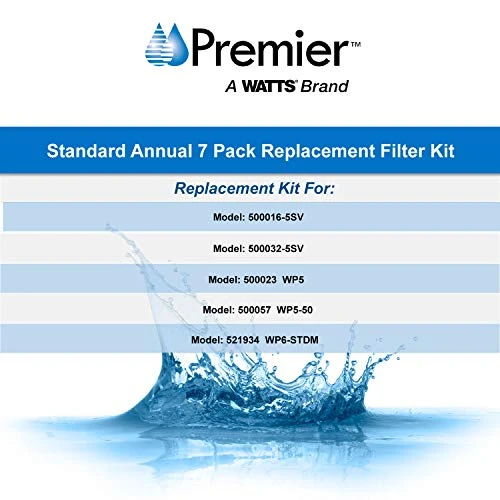 Watts Premier WP500024 Standard Annual Water Filter Replacement Kit, White, 7 Pack 1 Watts Premier WP500024 Standard Annual Water Filter Replacement Kit, White, 7 Pack