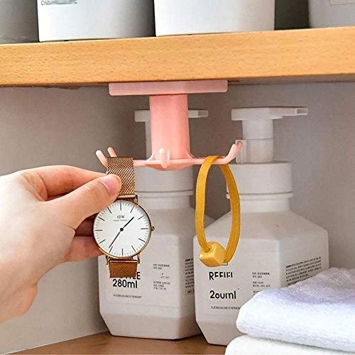 2pcs Kitchen Utensil Rack, 360° Rotating Under Cabinet Kitchen Utensil Hooks,Adhesive Kitchen Utensil Tools Storage Holder(Black) 6 2pcs Kitchen Utensil Rack, 360° Rotating Under Cabinet Kitchen Utensil Hooks,Adhesive Kitchen Utensil Tools Storage Holder(Black) - Image 6